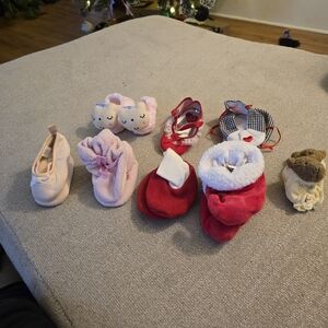 8 Pair Baby Socks And Shoes, Newborn